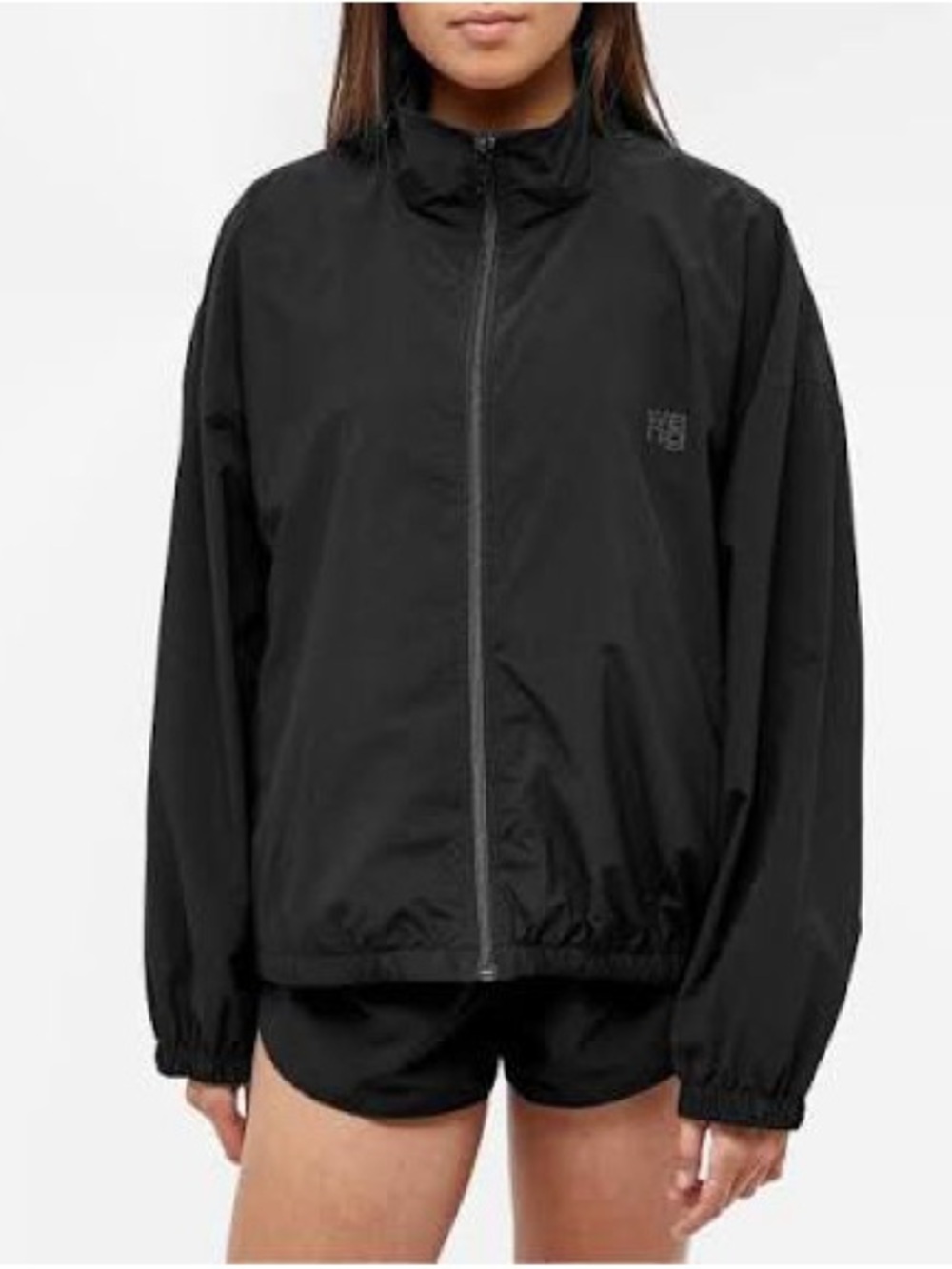 Alexander Wang Coaches Track Jacket with Wang puff logo - black size S
